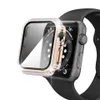Película de vidrio Fundas de PC Diamante Full para Apple Watch Series 6 SE 5 4 3 Accesorios de la caja Iwatch 40mm 44mm 38mm 42mm protector de pantalla cubierta de parachoque