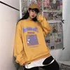 Printemps Automne O-Cou Pull Femmes Coréen Vêtements Lâches Sweat-shirt surdimensionné Vintage surdimensionné Harajuku Sweat à capuche 210910