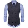 Ruelk primavera e outono marca de moda masculina treliça terno colete jaqueta casual sem mangas magro elegante tamanho grande colete M-4XL 211120