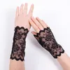 Femmes printemps été Protection solaire mitaines gants conduite en plein air mince UV-preuve solaire dame Sexy maille Floral dentelle gants Y0827