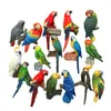 クリエイティブマグネット冷蔵庫動物の鳥のオウムの樹脂装飾的なICバックルメッセージステッカー210722