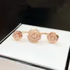 Ch Ring Camellia Top Quality Luxury Diamond 18k Gold for woman classic style brand design公式Reproductions band2383