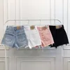 Vintage rippade jeans shorts kvinnor plus storlek hög midja denim kvinnlig sommar chic streetwear stilig sexiga tjejer 210601
