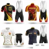 Bisiklet Jersey Erkekler Yaz 5D Jel Pad Bisiklet Giyim Gömlek Ciclismo Maillot Kısa Kollu İspanyolca Almanca Takımı Maillot Ciclismo