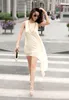 Summer Women's Auymmetric Elegant Chiffon Dress Sleeveless Elegant Vest Dress