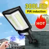 LED Outdoor Lampa słoneczna Potężne światło słoneczne 3 Tryby Wodoodporna IPX65 Ogród Light Street Lampa z czujnikiem ruchu