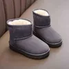 Мода плюшевые теплые зимние сапоги детские малыши детей детские снежные ботинки обувь для мальчиков девушки зимняя обувь нескользящих ботинок для детей 211108