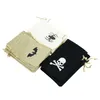 Gift Wrap 5st Halloween Candy Bag Linen Cotton Packaging Party Goodie Puches Drawable DrawString Påsar Present Sweets Bat