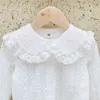 Lace Blouses Floral Children's Blouse For Casual Style Baby Girls Clothes 210412