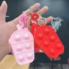 2021 DHL DECOMPRESSION Toy Creative Ice Cream Soft Silicone Wallet Keychain Cartoon Fun Game Bag Pendant Small Gift9522682