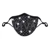 maschera diamantata Lettera QUEEN SEXY LOVE KING BOSS classiche maschere di cotone nero per donne ragazze 3D antipolvere PM filtro strass maschera facciale