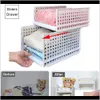 Holders Racks Stackable Wardrobe Closet Storage Organizers Basket Plastic Foldable Cloth Shee Rack Layered Separator Der Assemble Shel Fj60U