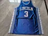 Chen37 Rzadka koszulka koszykówki mężczyzn Młodzież Kobiety Vintage Blue 3 Stephon Marbury High School Lincoln Rozmiar S-5xl Niestandardowy nazwa lub numer