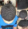 African American Mens Unit Indian Human Hair Replacement Afro Curl Mono Lace Toupee för svarta män