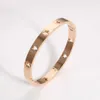 Trendy Lady Bangle Hollowed-cut Star Bracelet Gold Plated Titanium Surgical Steel Bangle&bracelets for Men Women Wedding Jewelry Q0719