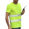 Unisexe réfléchissant t-shirts chemise de travail haute visibilité sécurité décontracté Baggy gilet respirant Businss vêtements