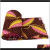 Klädkläder Drop Delivery 2021 Fashion Polyester Prints Ankara Binta Real Wax High Quality 6 Yards African Fabric For Party Dress 9TJY5