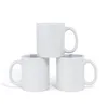 Sublimation tasse lumineuse vierge transfert de chaleur personnalisé tasse en céramique lueur dans le noir 11 oz tasse d'eau blanche