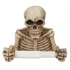Держатель в форме черепа в форме черепа смола держатель ткани настенные висит туалет насосную рулонную бумаги стойку Halloween Party Decor H1112