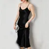 Spring V-образным вырезом сексуальное летнее платье женщин без рукавов плюс размер MIDI женщина сатин спагетти ремешка дамы es vestidos 210510