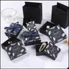 Display sieradenafdruk bladeren zwarte sieraden dozen Organisator opslag Constellatie Stud cadeaubus ketting oorbellen ringdoos papieren verpakking