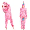 Vinter Kvinnor Män Unisex Vuxen Tecknad Onesies Animal Pajamas Unicornio Unicorn Flannel Nightie Sleepwear Onepiece Jumpsuits