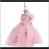 Babykleding baby kids moederschap drop levering 2021 jurken mesh prinses 6 ontwerpen mouwloze parel kralen kostuum meisjes zomer party pefor