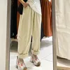 Gerade Casual Feste Breite Bein Damen Hosen Lose Streetwear Anzug Koreanische Chic Hosen Frauen Hohe Taille Plus Größe Frühling 210417