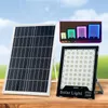 Lámparas de luces de inundación RGB solares 60W-400W LED Cambio de color Reflector de seguridad para exteriores Luz de pared Impermeable IP65 Proyector con control remoto