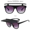 새로운 태양 바이저 레트로 플립 모자 이중 사용 선글라스 남자와 여성의 선글라스 UV400 안경
