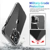 1.5MM Acrylic Clear Case Cover Anti-Scratch Shockproof Hard Transparent Cases with Soft Raises for iPhone 15 pro max 12 mini 11