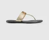 Terlik Tasarımcı Slayt Yazlık sandaletler Moda Erkekler Plaj Kapalı Düz Ayaklı Deri Bayan Kadın Ayakkabı Bayan Terlik Boyut 35-45 kutusu ile Floplar