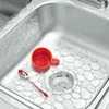 2 pcs cozinha pia protetor prato de secagem design de seixo ajustável pia esteira 210817