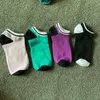 Pink Black Green Letter Socks Without Tags Other Home Textile Sports Cotton Colourful Breathable Quick Drying Slippers Anklet Girls Short Sock WY541-4