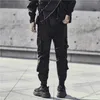 Streetwear Hip Cargo Pants Joggers Side Pockets Harajuku Men Baggy Trousers HipHop Joggers Pants Black Street Wear 210702