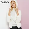Tataria Inverno Casaco Mulheres Ultra-Luz Fina Down Jacket Branco Pato Com Capuz Fêmea Sólido Windproof Outwear 210514
