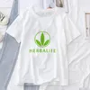 Trendy Dorywczo Koszulki Damskie Herbalife Odżywianie Kobiety Mężczyźni Graficzny Urzzang Teees Koszula Harajuku Moda All-Match Tops Odzież