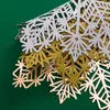 Christmas Decorations 10/38cm Placemat PVC Christmas Snowflake Table Mats Party Decoration Mat Coaster Cup Pads Sliver and gold XD29961