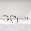 Yeni Lüks Güneş Gözlüğü Markalar Alaşım Ultralight Business Sıradan Erkekler Kadın Altın Kahve Siyah Paslanmaz Gözlük Dikdörtgen Çerçeve Gözlük Çerçeveleri