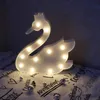 LED Night Light 3 AAA Аккумуляторные светодиоды Лампа дома Гостиная Украшения Настенные Лампы Детская спальня Арт Моделирование освещения ночей