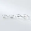 100% Genuine 925 Sterling Sliver Stud Earrings for Girls Korea Tiny Cute Stick Semicircle Bead Earrng Fine Jewelry YME622