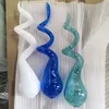 Lange kroonluchters lamp dale chihuly stijl mond geblazen glazen ketting hanglampen 52 inch blauwe turquoise wit moderne thuis kunst decor led-verlichting en verlichting