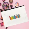 Cosmetic Bags & Cases Women Lyrics Song Printed Make Up Bag Fashion Cosmetics Organizer For Travel Colorful Storage Lady