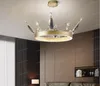 Light luxury crown crystal bedroom chandelier living room modern children's home master lamp