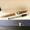The Little Prince 163 Roller Ball Pen di alta qualità Classica Canna da palissandro con numero di serie Inchiostro secco di lusso Scrittura Smoth Office 6815606