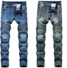 Pantaloni taglie forti da uomo Jeans Uomo Denim Designer MOTO BIKE Motocicletta dritta per l'autunno Primavera Streetwear Equitazione Ginocchiera Moda casual 6507