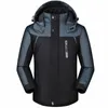 Giacche da uomo Giacca da sci Tuta da uomo Calore termico Sci Snowboard Inverno Outdoor Fleece Spessa con cappuccio Taglia antivento Abbigliamento sportivo1