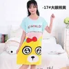 Summer Night Loose Thin Youth Nightdress Cartoon Printed Sleep Wear Short Sleeve Casual Girls Students Sleepwear Loungewear