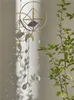 Home Decor, Amathyst, handgemaakte verguld Maanfase Zonneval, Gekleurd Crystal Sunshade, Prism-raam opknoping