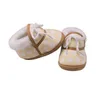 2021 Baby Winter Boots Baby Girl Flowers Printed Cotton Shoes Newborn Belt Short Tube Warm Boots G1023